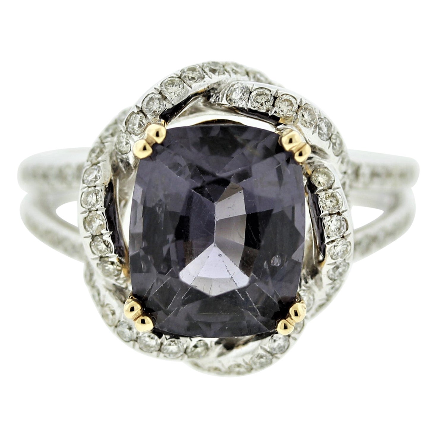 Spinel Diamond Gold Ring