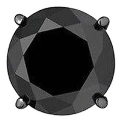 1.3 Karat Schwarzer Diamant-Ohrstecker aus schwarzem Rhodium mit einzelnem Ohrstecker für Männer aus 14 K Gold