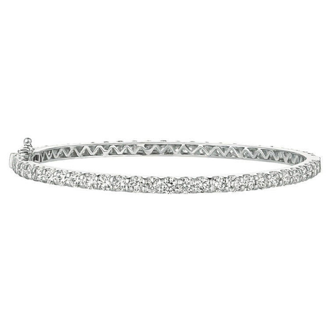 Pulsera de diamantes naturales de 6,80 quilates y oro blanco de 14 quilates