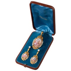 Antique Napoleon III Earrings and Pendant