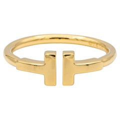 Tiffany & Co. T Wire Ring in 18 Karat Gold Size 6