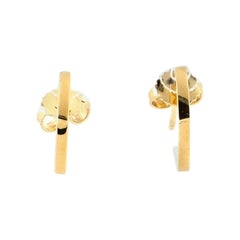 Tiffany & Co. Torque Hoop Earrings 18K Yellow Gold Mini