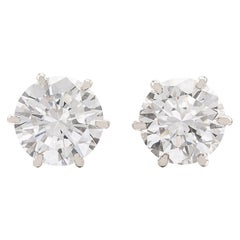 Exceptional 2.67-ct F/VVS2 Diamond Stud Earrings