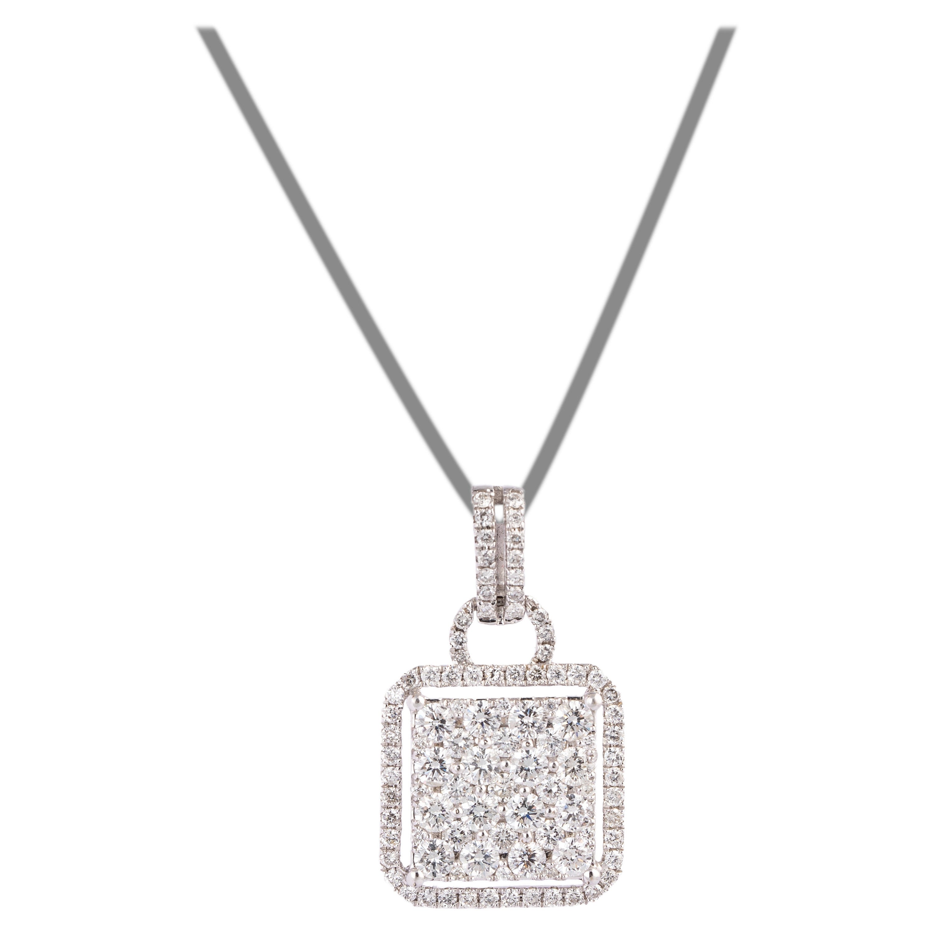 1.89cts Diamond gold Pendent For Sale