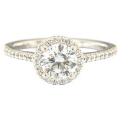 New Gabriel & Co. Diamond Halo Semi Mount Ring in 14kt White Gold