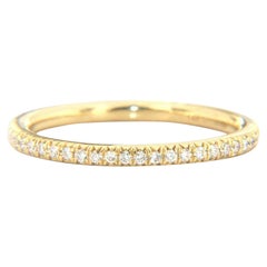 New Gabriel & Co. Shared Prong Diamond Wedding Band Ring in 14K Yellow Gold