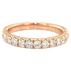 New 0.84ctw Diamond Prong Wedding Band in 14K Rose Gold