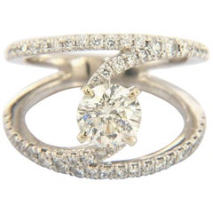New Gabriel & Co. 1.84ctw Round Diamond Open Double Engagement Ring in 14K