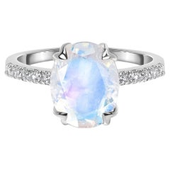 Moonstone Ring Sterling Silver