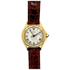 Retro Cartier Cougar Ladies Watch 18 Karat Yellow Gold 887921