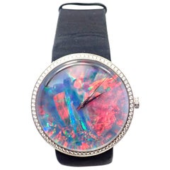 La D De Dior Opal Diamond Automatic Limited Edition White Gold Watch