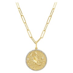 Zodiac Diamond Necklace 14K Yellow Gold 1/5 CT TDW Gifts for Her