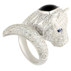 Anello Tigre Diamante Onice Design/One di Ella Gafter