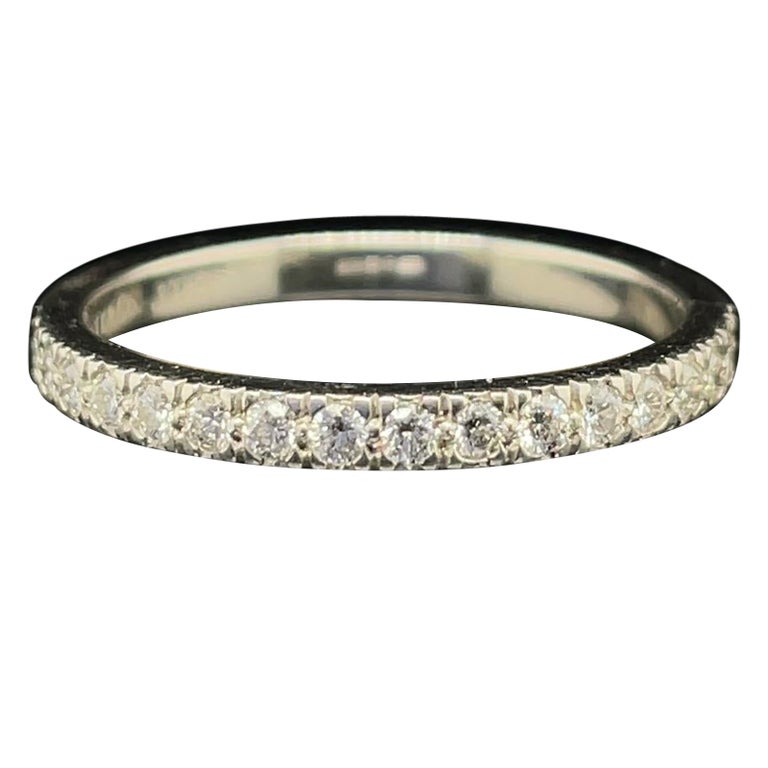Tiffany & Co Diamond Platinum Half Eternity Ring For Sale
