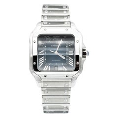 New Cartier Santos De Cartier Watch, Blue Dial