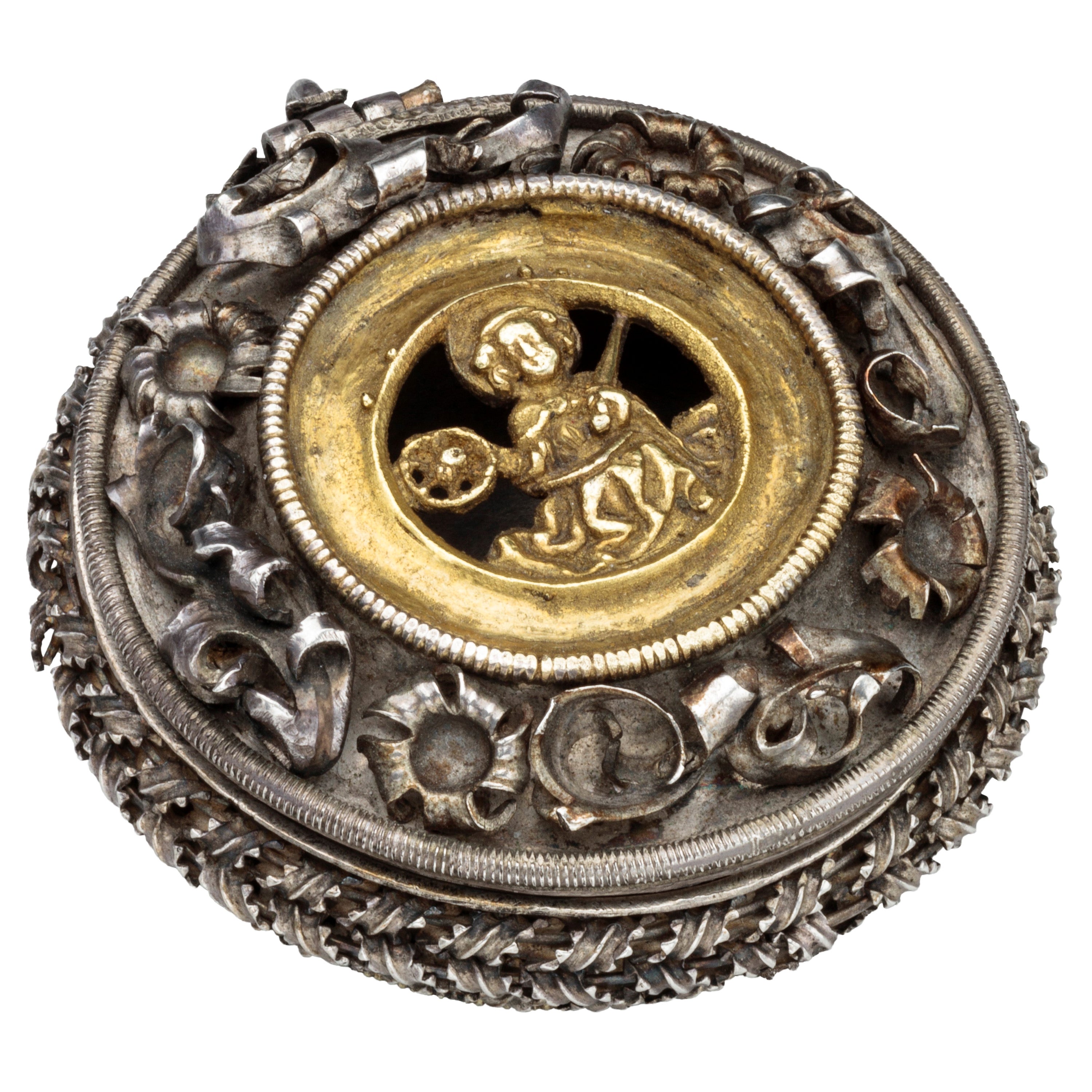 Fifteenth Century Reliquary Pendant with St. Catherine