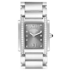 Patek Philippe Twenty-4 Grey Diamond Dial Steel Ladies Watch 4910