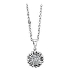 Lagos Sterling Silver Caviar Diamond Pendant