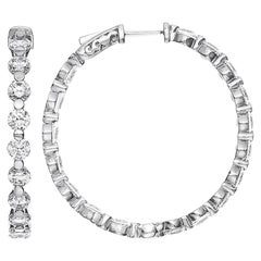 Emilio Jewelry 5.40 Carat Single Prong Hoop Earring