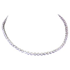 Collier Tennis Line en diamants de Cartier en platine 15.00tcw