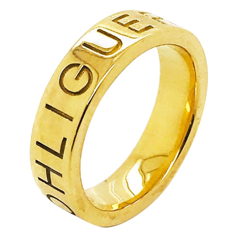 Ohliguer Namesake-Ring aus 18 Karat Gelbgold