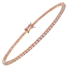 High Quality Tennis Diamond Bracelet in 18K Rose Gold