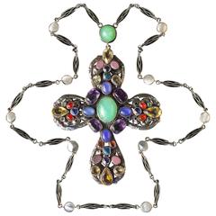 Vintage Amy Sandheim Arts and Crafts Pendant Necklace