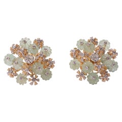 Emerald Melons and Russian Emerald Diamond Earring