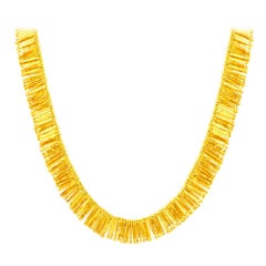 Handcrafted 24K Gold Ancient Hellenistic Era Inspired Wire Necklace