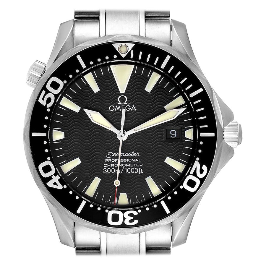 Omega Seamaster 41 300M Black Dial Mens Watch 2254.50.00 Card For Sale