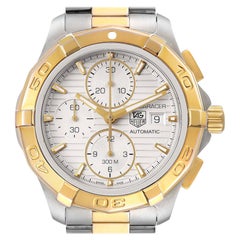 TAG Heuer Aquaracer Chronograph Steel Yellow Gold Watch CAP2120 Box Card