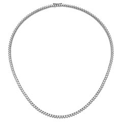 7.93 Carat Pave Set Round Cut Diamond Necklace