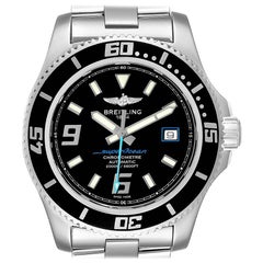 Breitling Aeromarine Superocean 44 Blue Hand Steel Mens Watch A17391