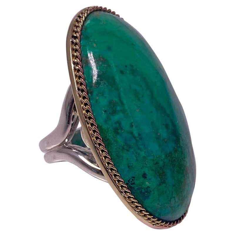 Charles Loloma Inlaid Turquoise Gold Ring at 1stDibs | charles loloma ...