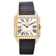 Cartier Santos Dumont Ref. 2650 in 18k Rose Gold Diamond Watch