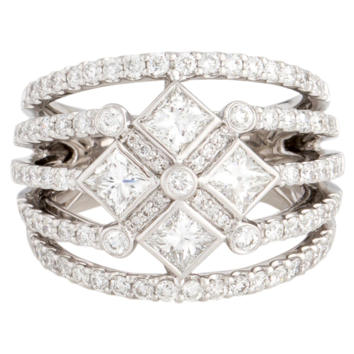 14kt White Gold 2.10ct Diamond Band For Sale