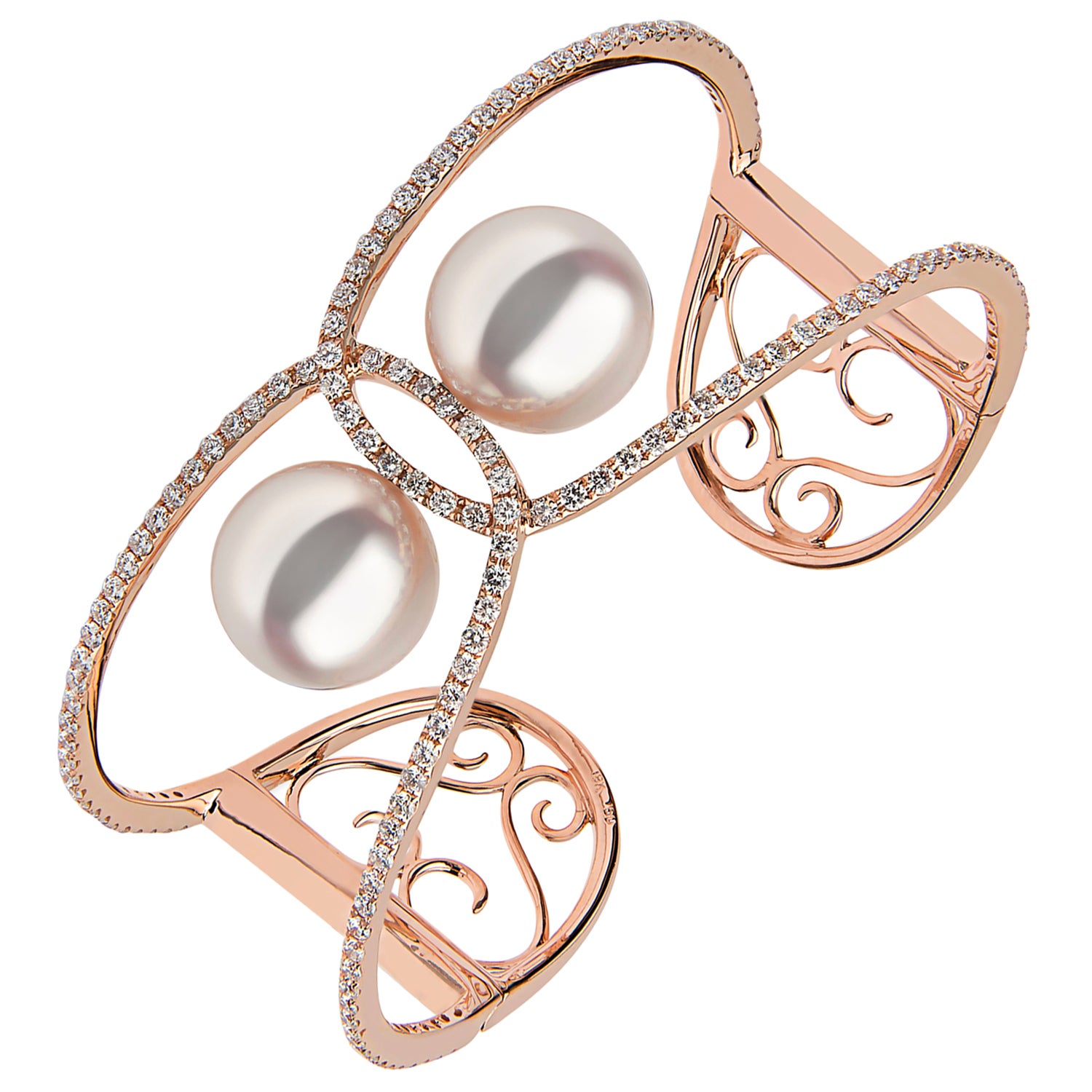 Yoko London South Sea Pearl and Diamond Bracelet in 18 Karat Rose Gold