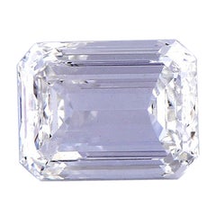 TJD GIA Certified 1.01 Carat Emerald Cut Loose Diamond, J Color IF ClarityTJD GI