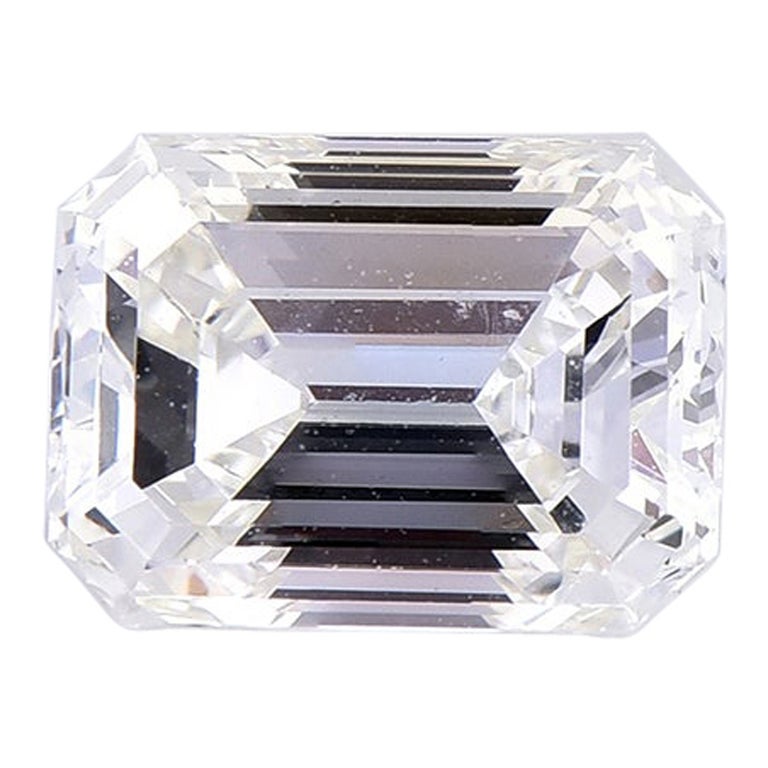 TJD IGI Certified 1.03 Carat Emerald Cut Loose Diamond, K Color IF Clarity For Sale