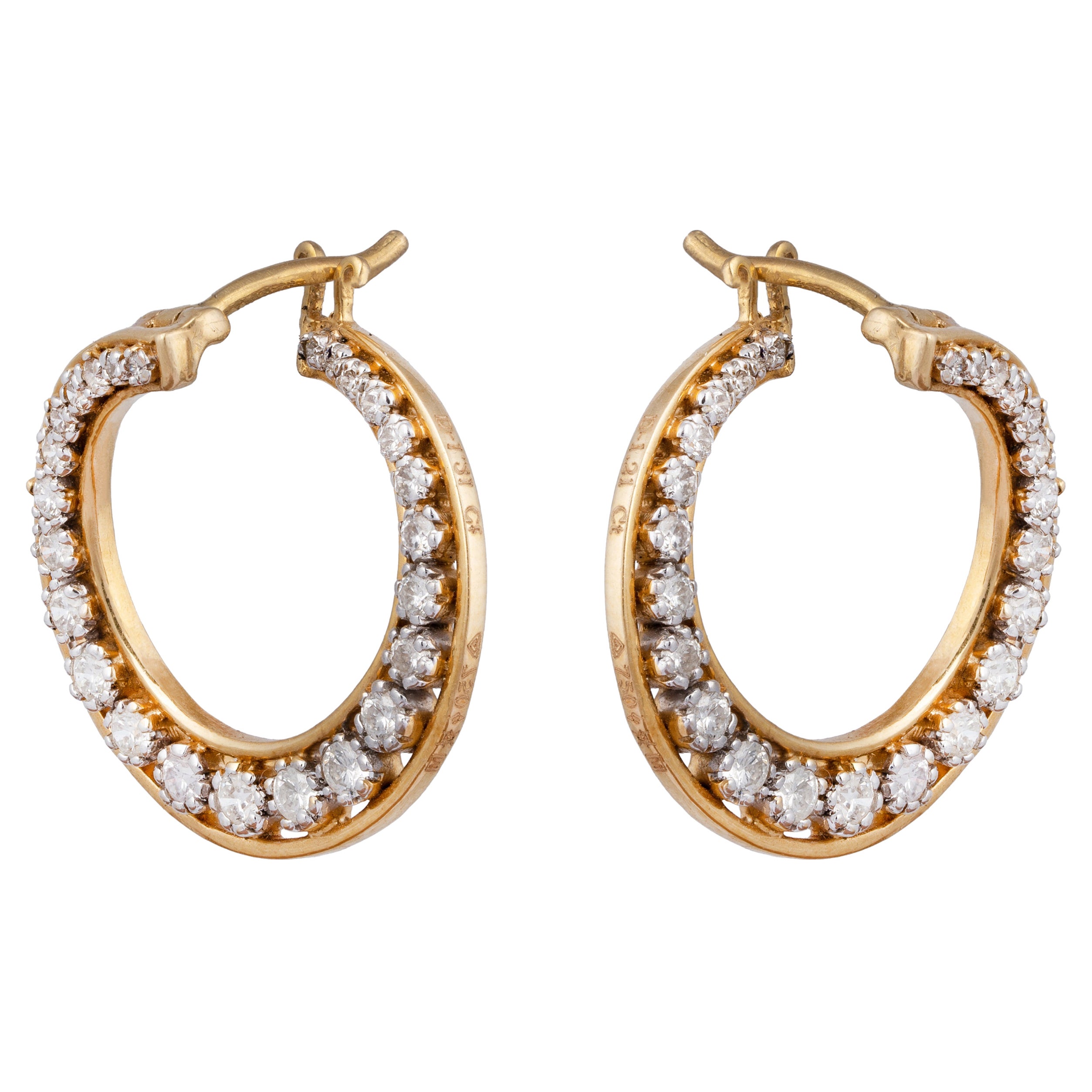0.94cts Diamond gold Earring