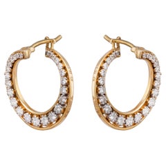 0.94cts Diamond gold Earring