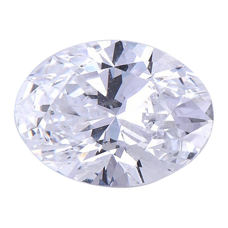 TJD GIA Certified 1.03 Carat Oval Brilliant Cut Loose Diamond D Color IF Clarity For Sale