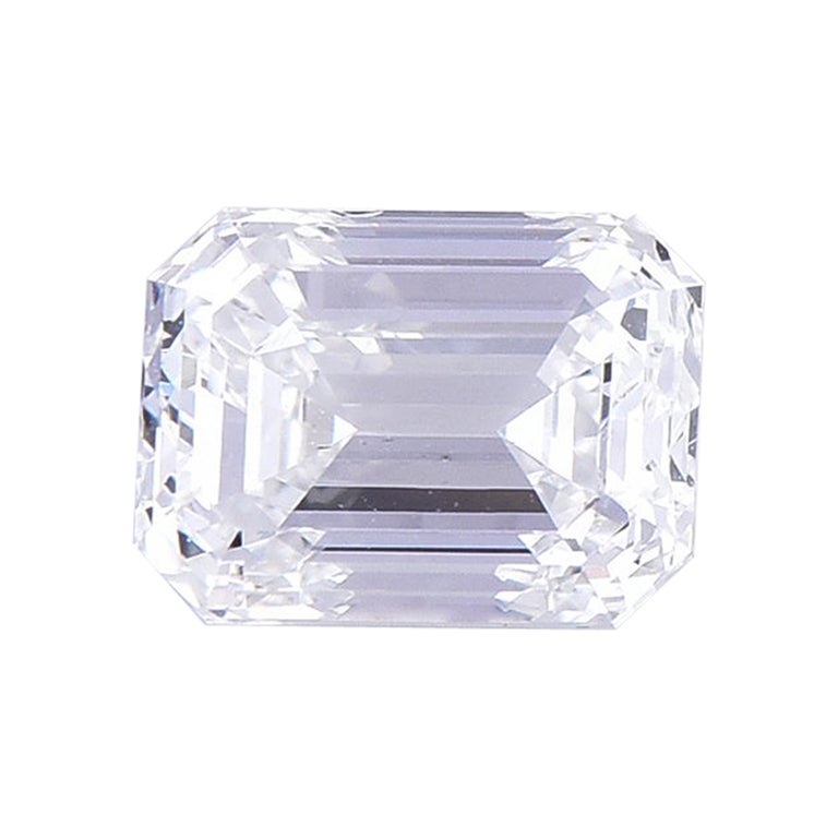 TJD GIA Certified 1.01 Carat Emerald Cut Loose Diamond, F Color VS1 Clarity For Sale