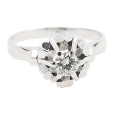 0.20 Carat Diamond Engagement Ring on 18 Karat White Gold