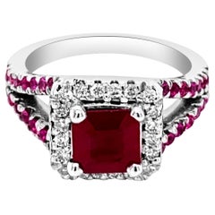 1.60ct Natural Ruby 14k W/G Ring