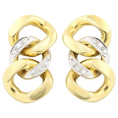 Pomellato 18K Yellow and White Gold Earrings with Diamonds 