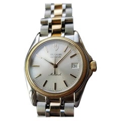 Mens Tudor Monarch 15733 18k Gold and SS Quartz Date c1990s Swiss LV954