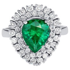 1.78ct Natural Emerald 18K White Gold Ring