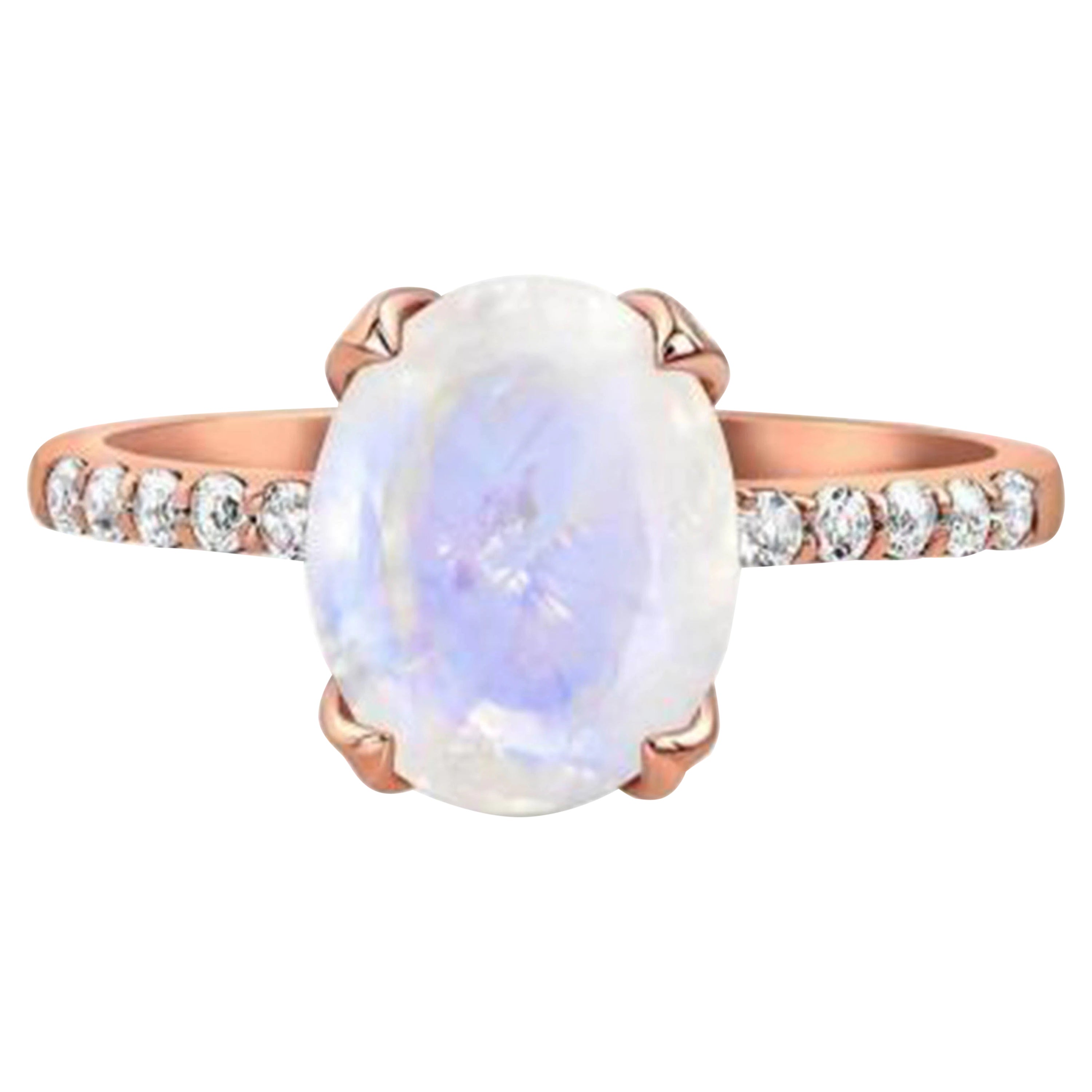 Moonstone Ring Sterling Silver For Sale