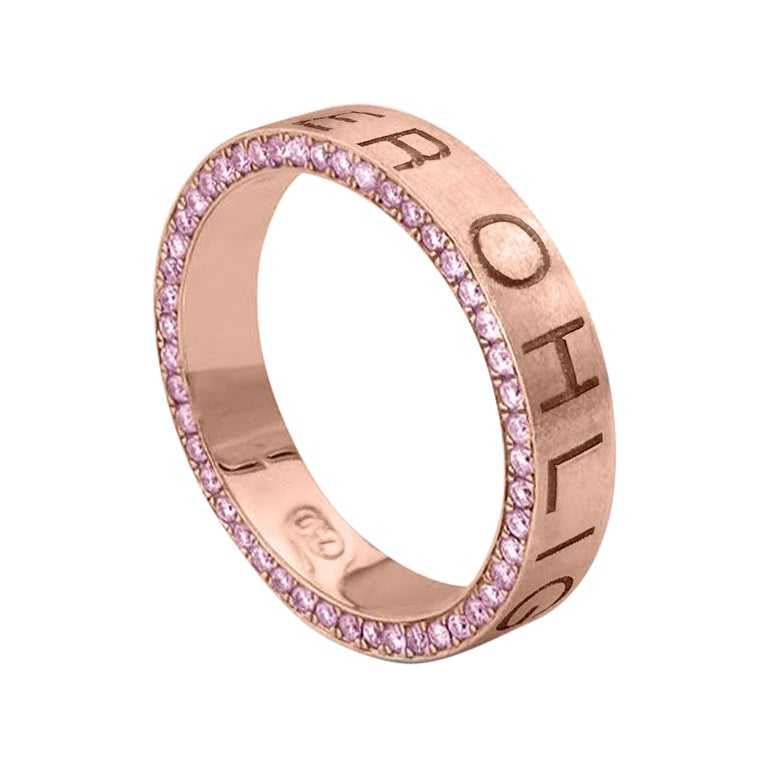 Ohliguer Bague Namesake en or rose 18 carats avec diamants roses d'Argyle